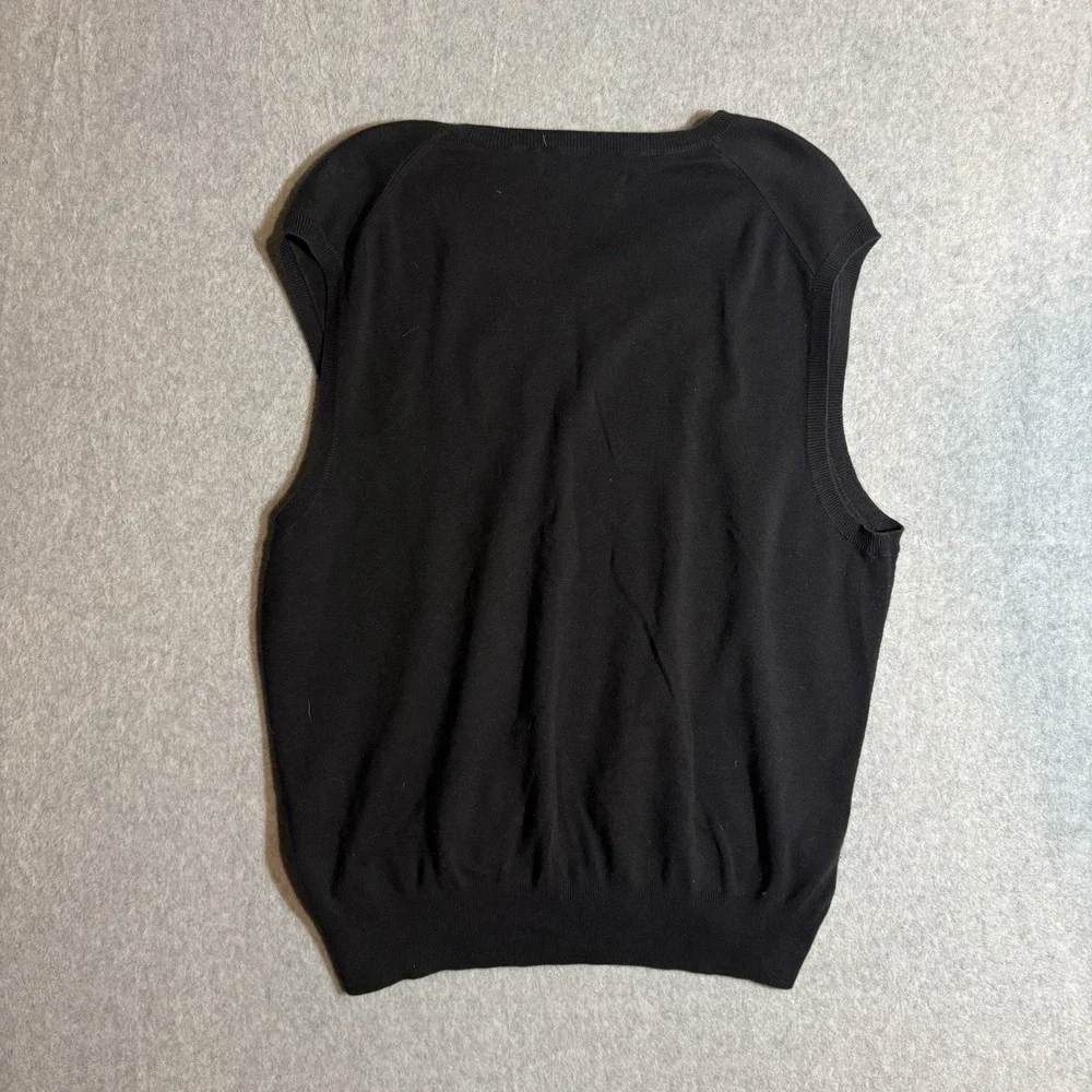 Polo Ralph Lauren Sweater Vest Mens XL Black 100% Pima Cotton Causal Pullover